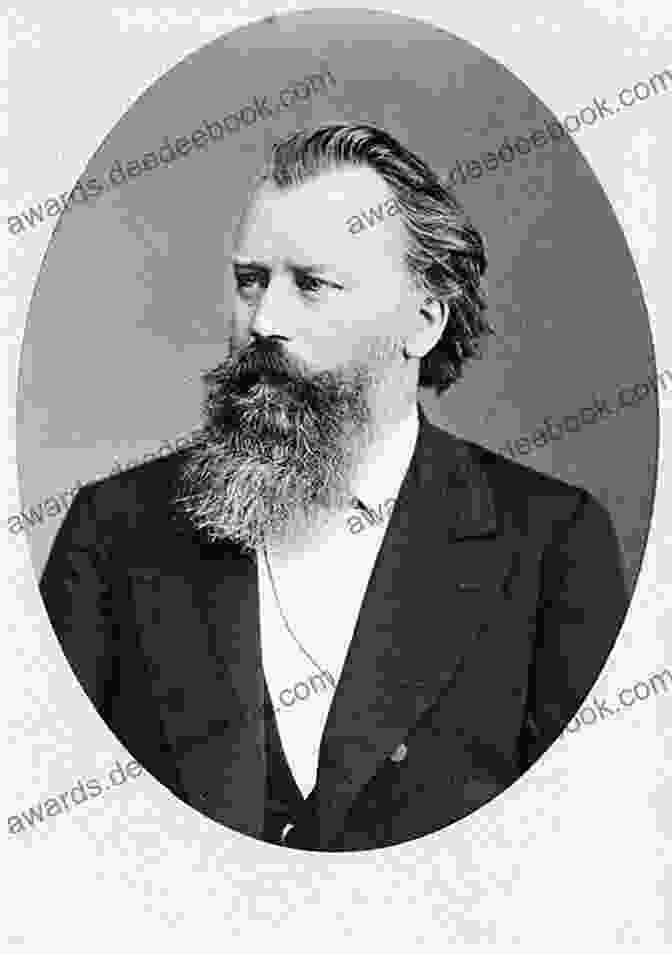 Portrait Of Johannes Brahms, A Renowned German Composer. He Is Known For His Masterful Symphonies, Piano Concertos, And Other Compositions That Blend Structural Complexity With Emotional Depth. Easy Classical Trumpet Electric Guitar Duets: Featuring Music Of Brahms Bach Wagner Handel And Other Composers In Standard Notation And Tablature